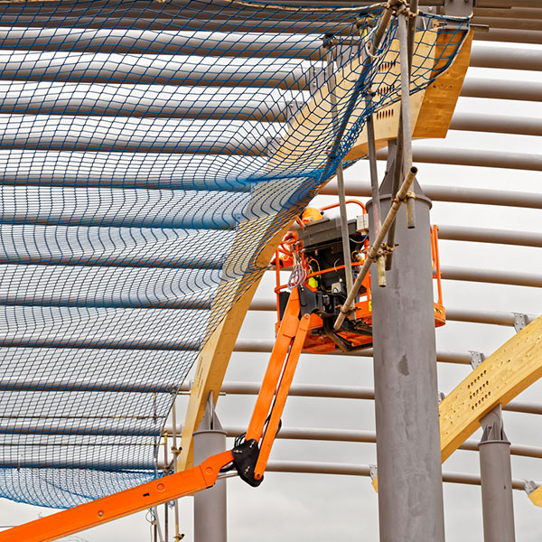 Warehousing Roofing Installation of Roof Safety Mesh